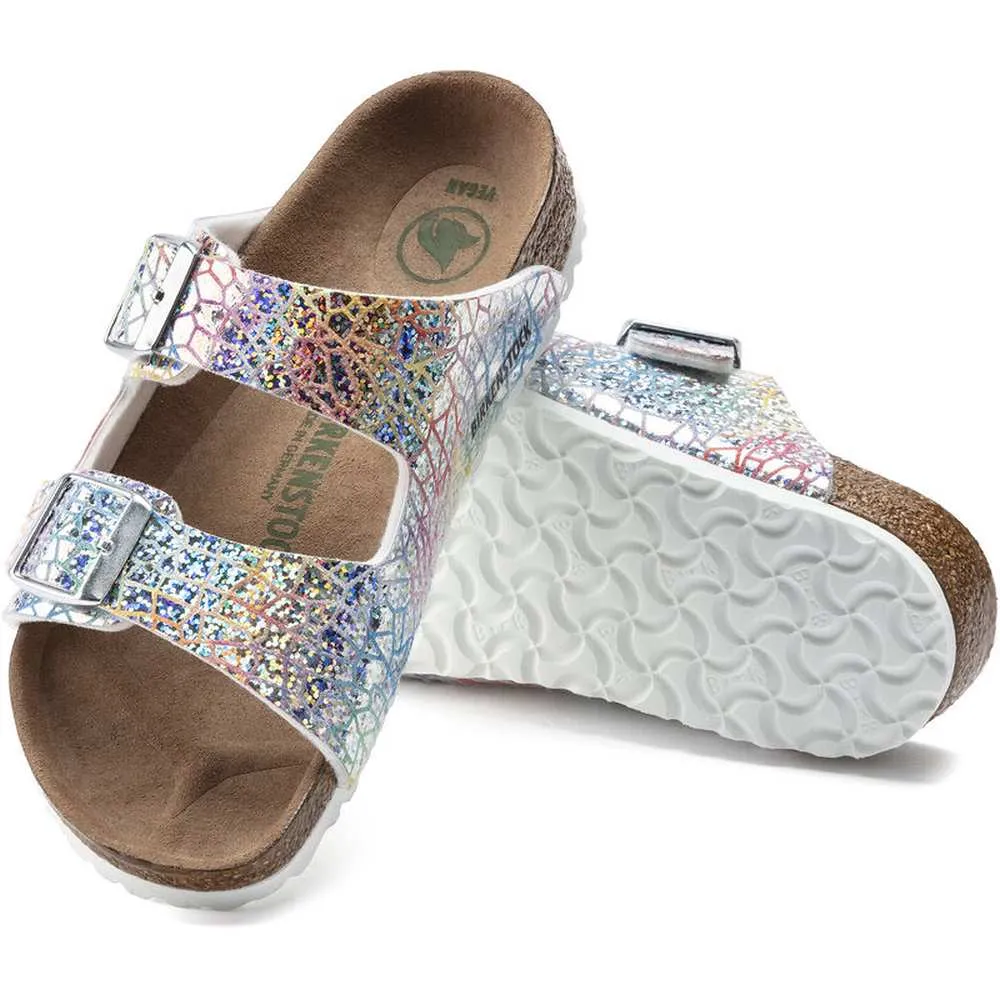 Birkenstock Kids' Arizon Vegan Sandals - Silver 1022173