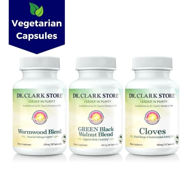 Cloves, Wormwood & Black Walnut - Vegetarian - By Dr. Clark Store