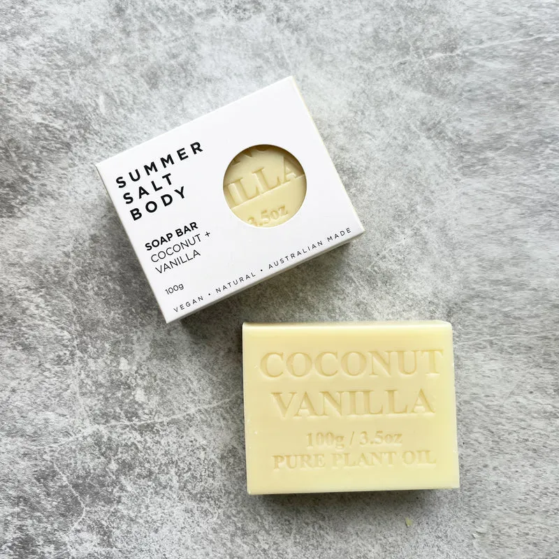 Coconut & Vanilla Soap Bar 100g - Summer Salt Body