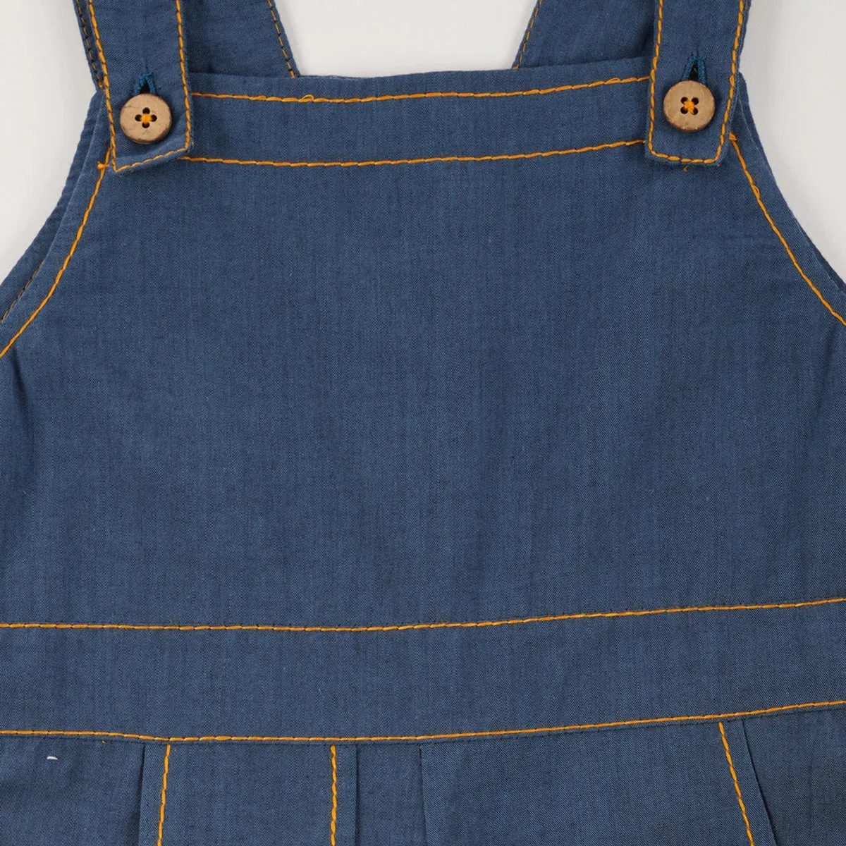 Cotton Chambray Dungaree | Playful Summer | Blue