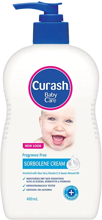 CURASH Baby Care Fragrance Free Sorbolene Cream 400ml