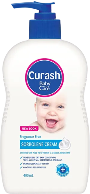 CURASH Baby Care Fragrance Free Sorbolene Cream 400ml