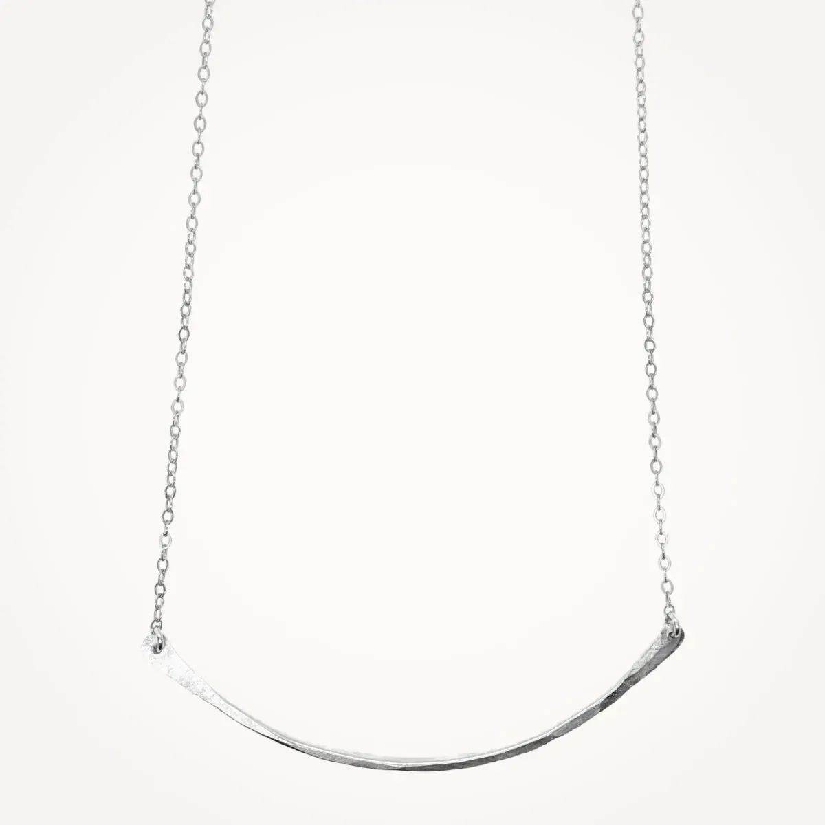 Curved Bar Necklace | Choice of Sterling Silver or Gold Dipped