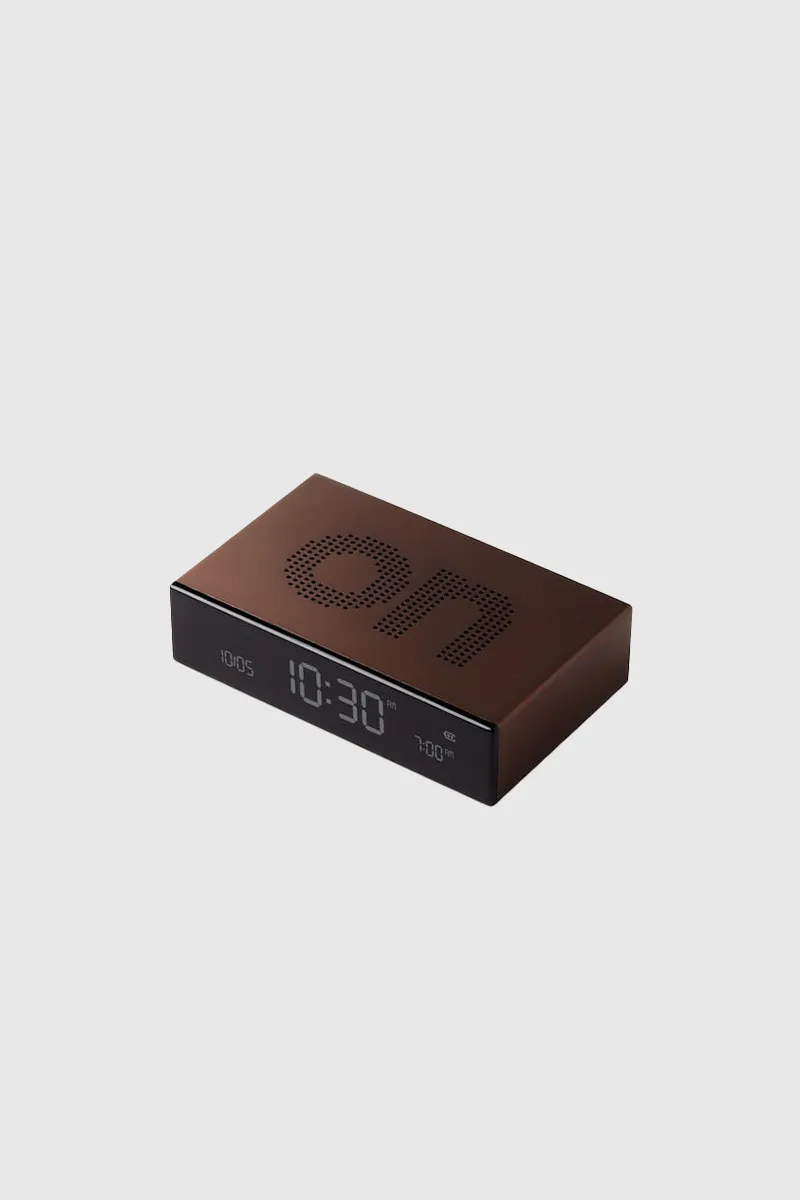 Flip Premium Reversible Alarm Clock - Bronze