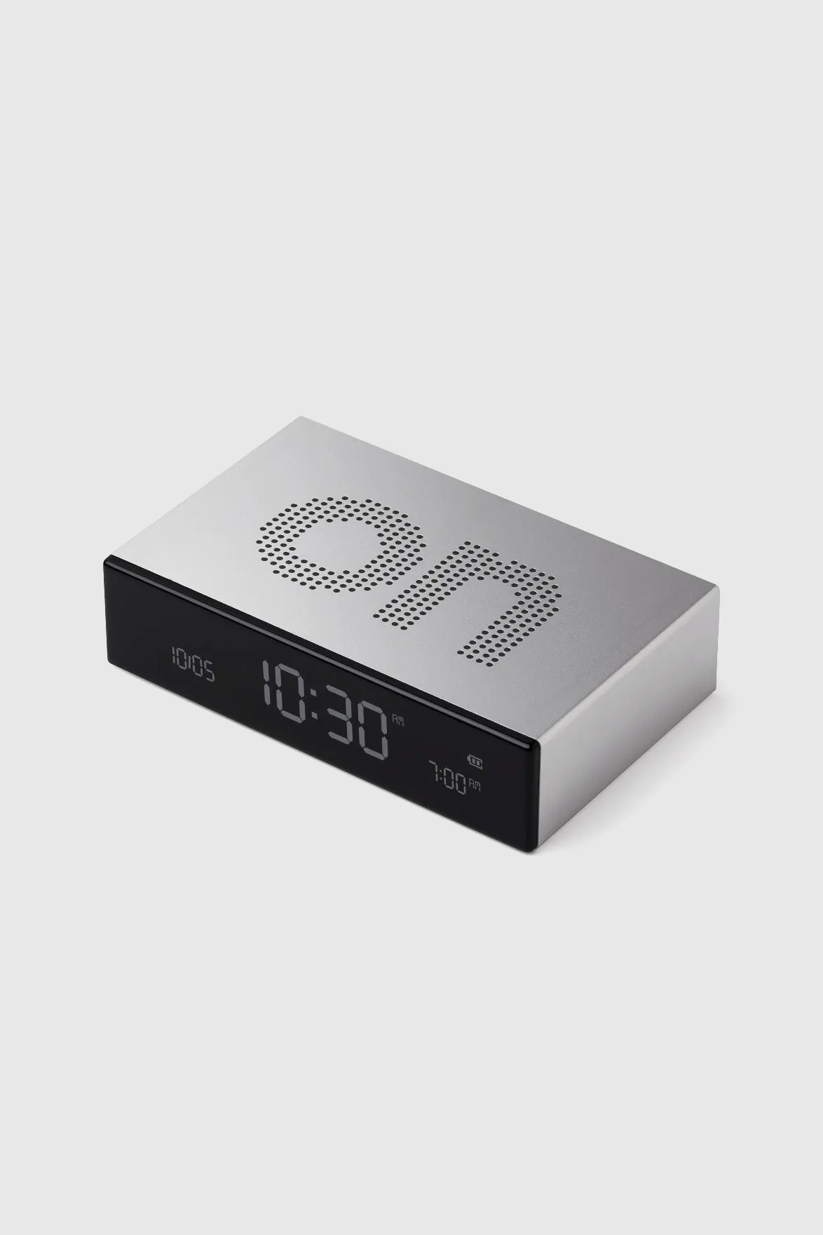 Flip Premium Reversible Alarm Clock - Gun Metal