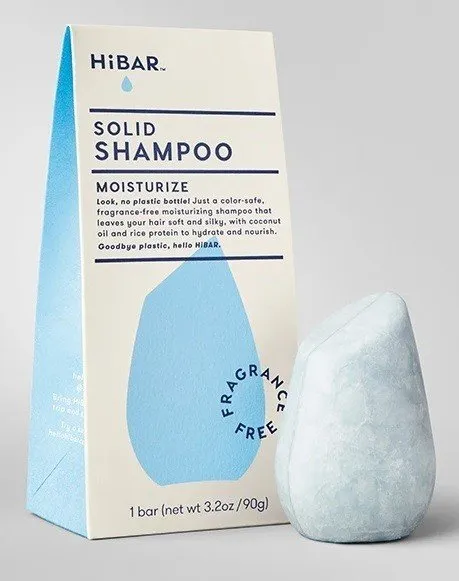 HiBAR Shampoo Fragrance Free 3.2 oz Bar