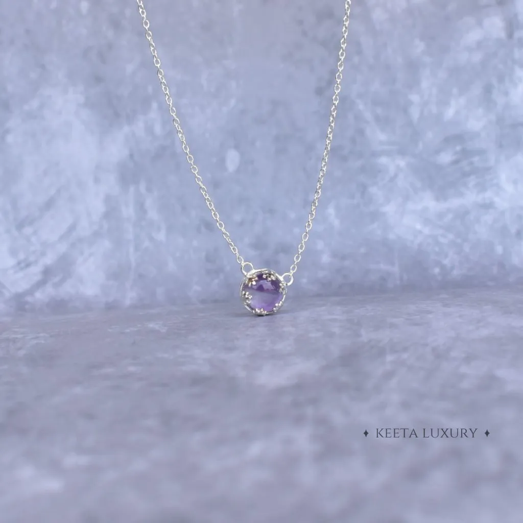 Leaf Sunshine - Amethyst Necklace