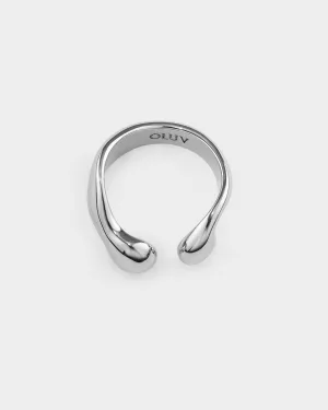 Lover Teardrop Flowing Ring Sterling Silver