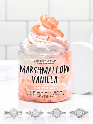 Marshmallow Vanilla Whipped Soap - Adjustable Ring Collection