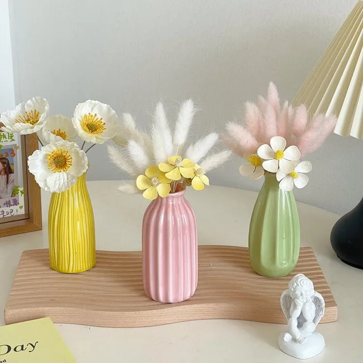 Minimalist Aesthetic Pastel Flower Vase