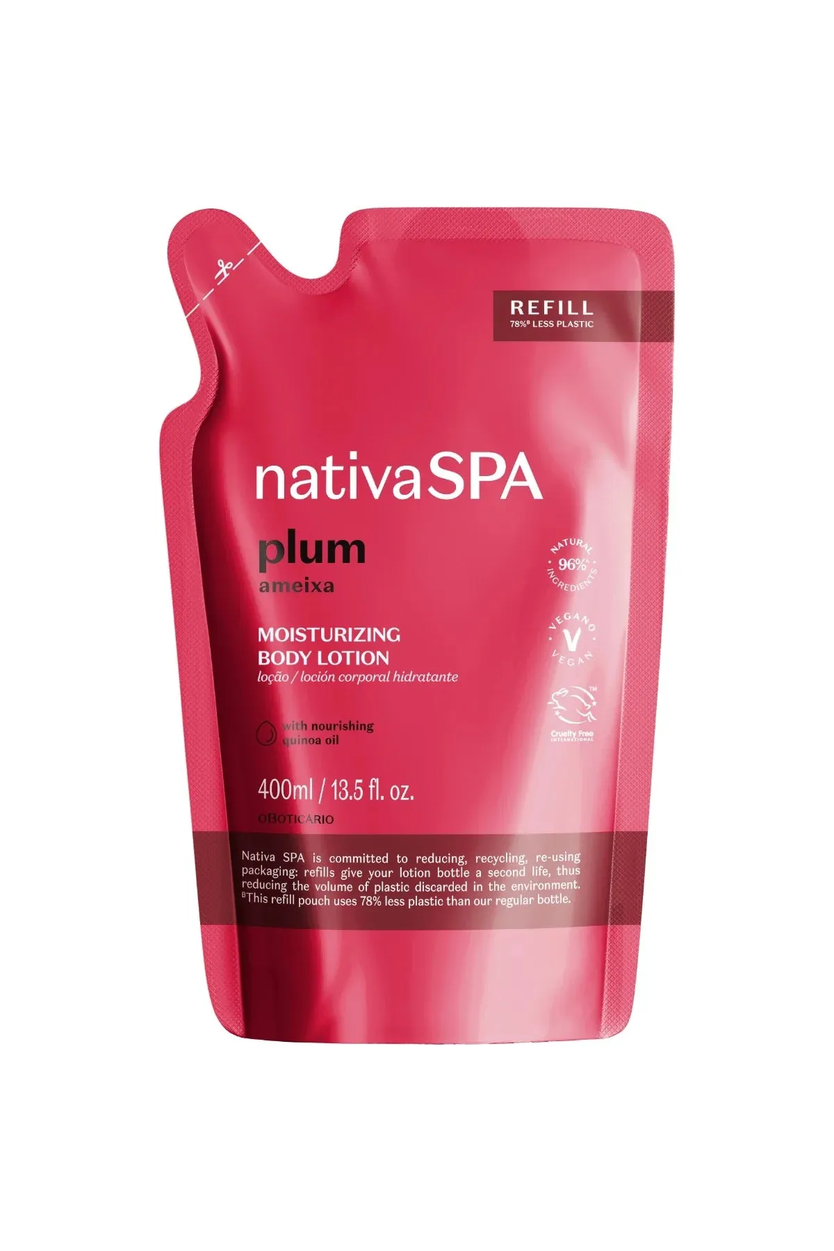 O boticario Nativa Spa Moisturizing Plum Refill