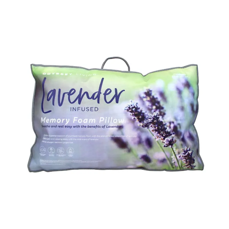 Odyssey Living Lavender Infused Memory Foam Pillow