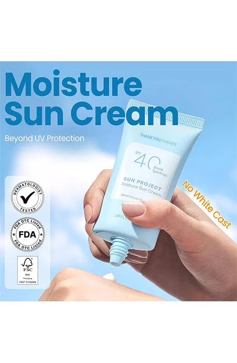 [THANK YOU FARMER] Sun Project Moisture Sun Cream SPF 40 950Ml/1.69fl.oz)